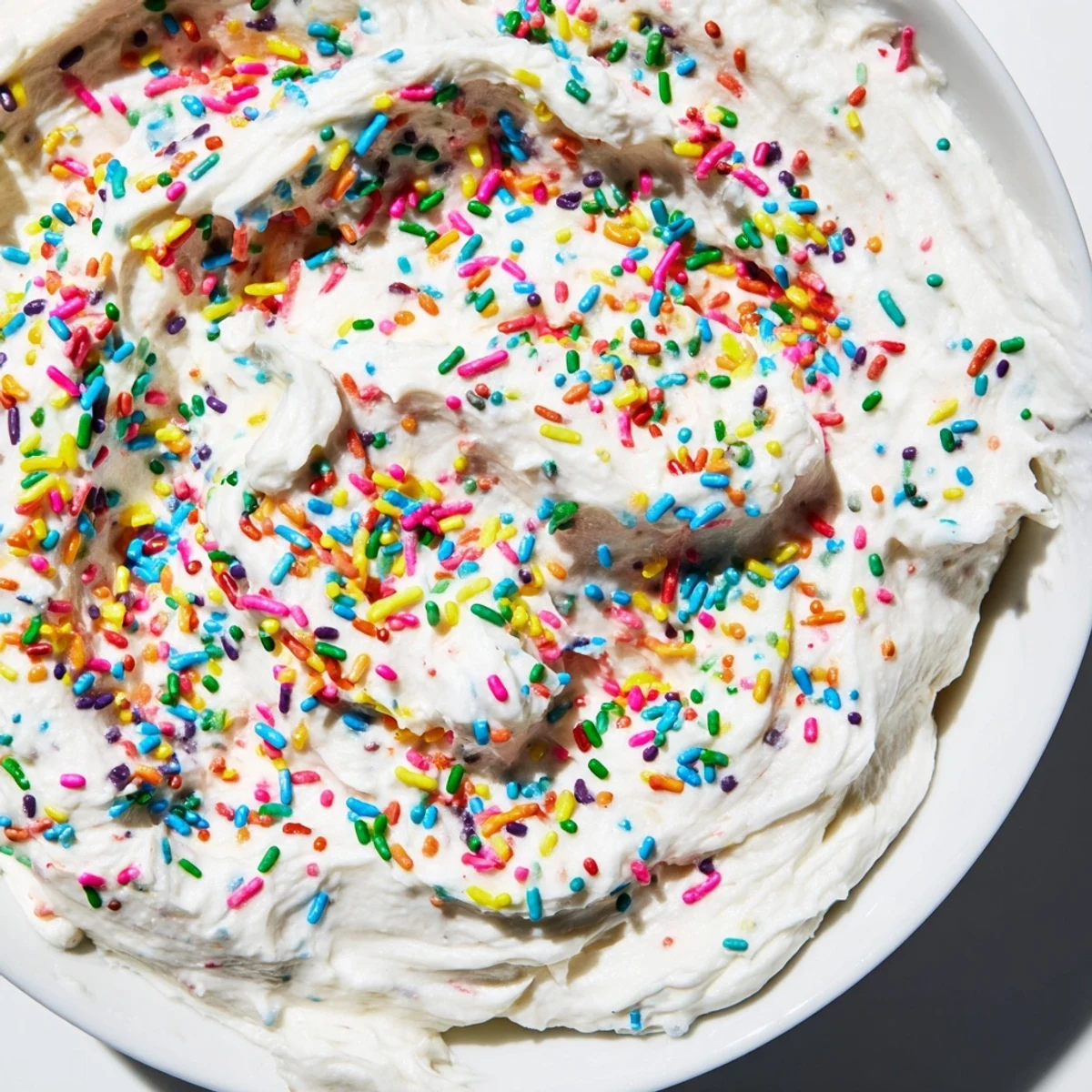 Thick vanilla high protein Dunkaroo dip ready for dipping with graham crackers and pretzels