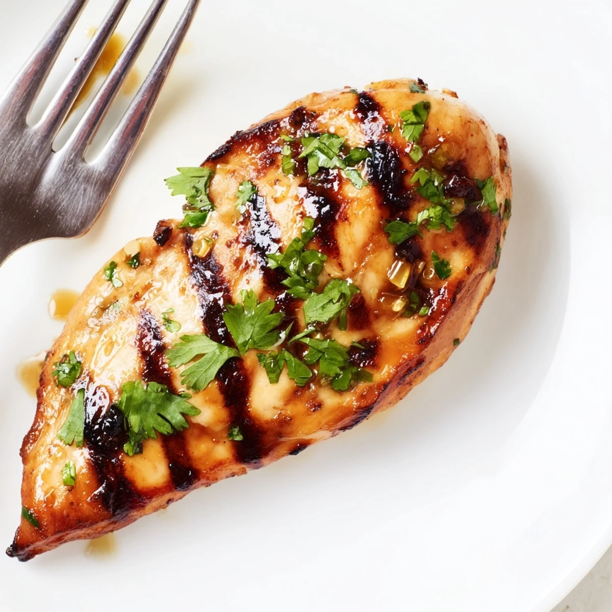 Tender lime honey Key West grilled chicken resting after grilling with char marks visible