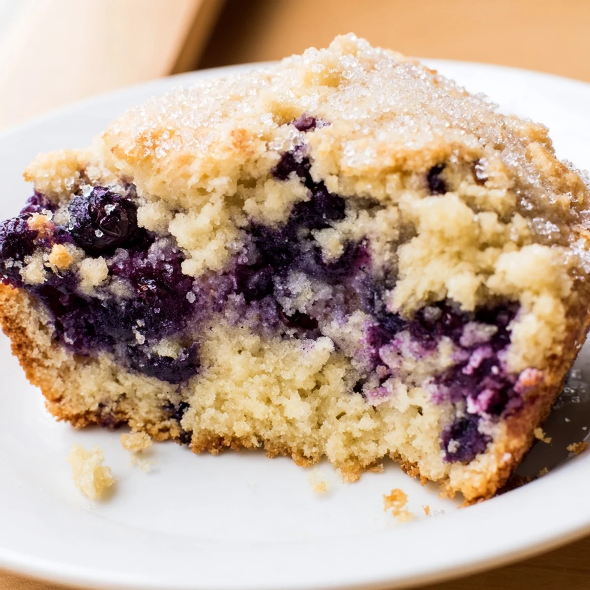 Golden blueberry biscuits fresh from the oven with melted butter and juicy berry bursts