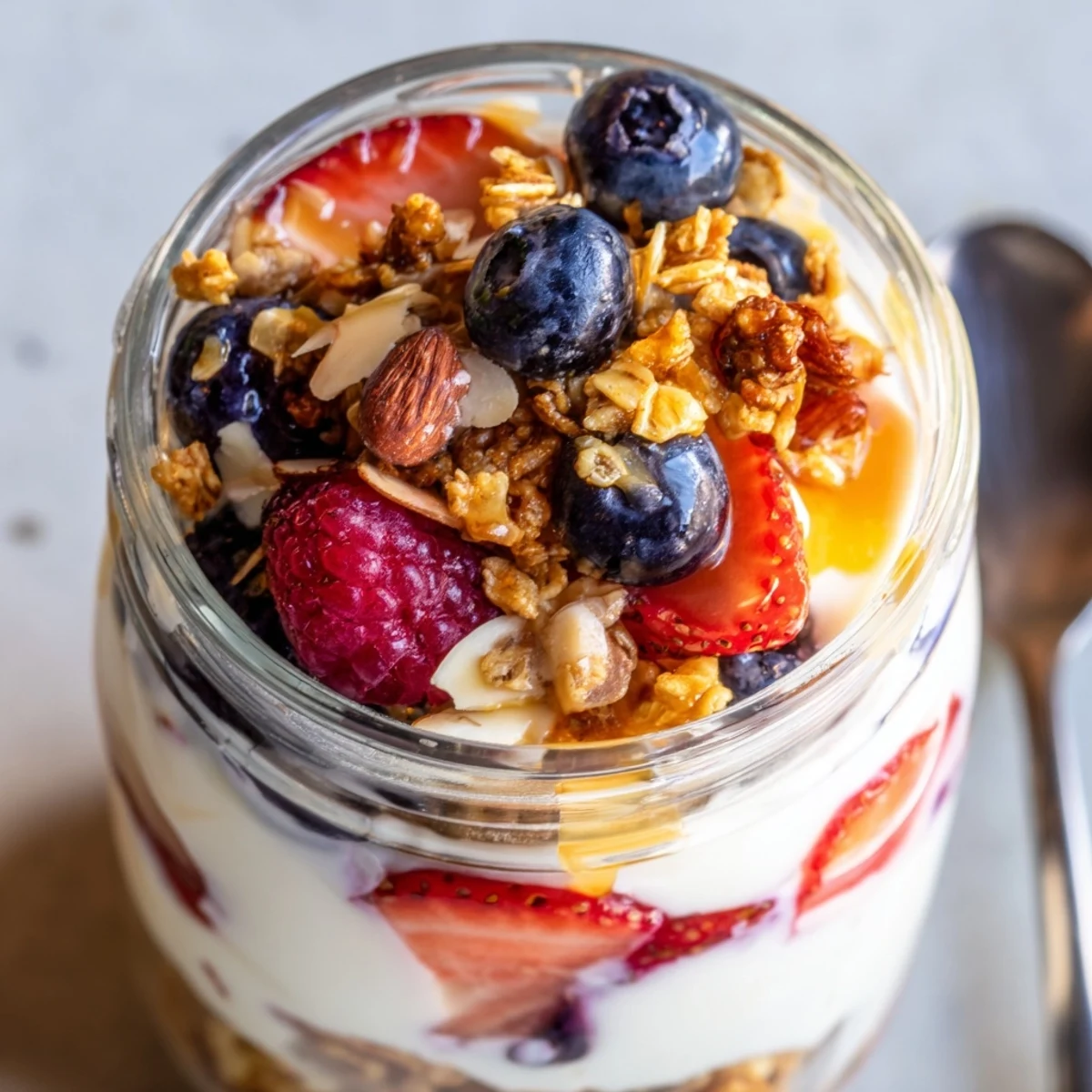 Greek Yogurt Parfait Layers