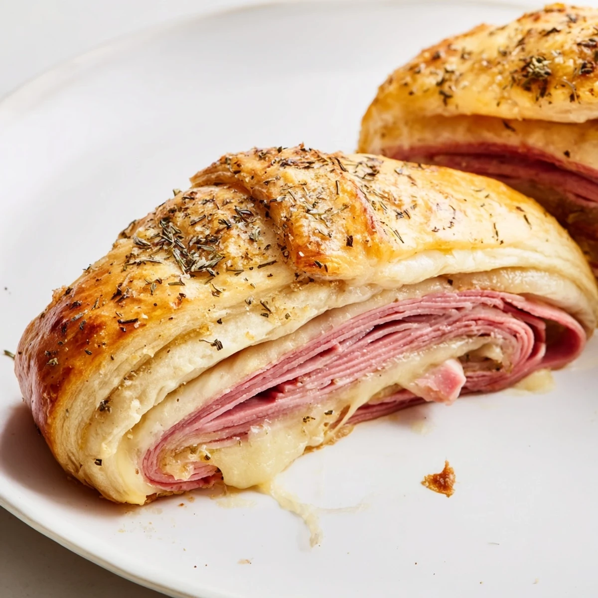 Beef and Cheese French Dip Roll Ups with melted provolone and tender roast beef inside