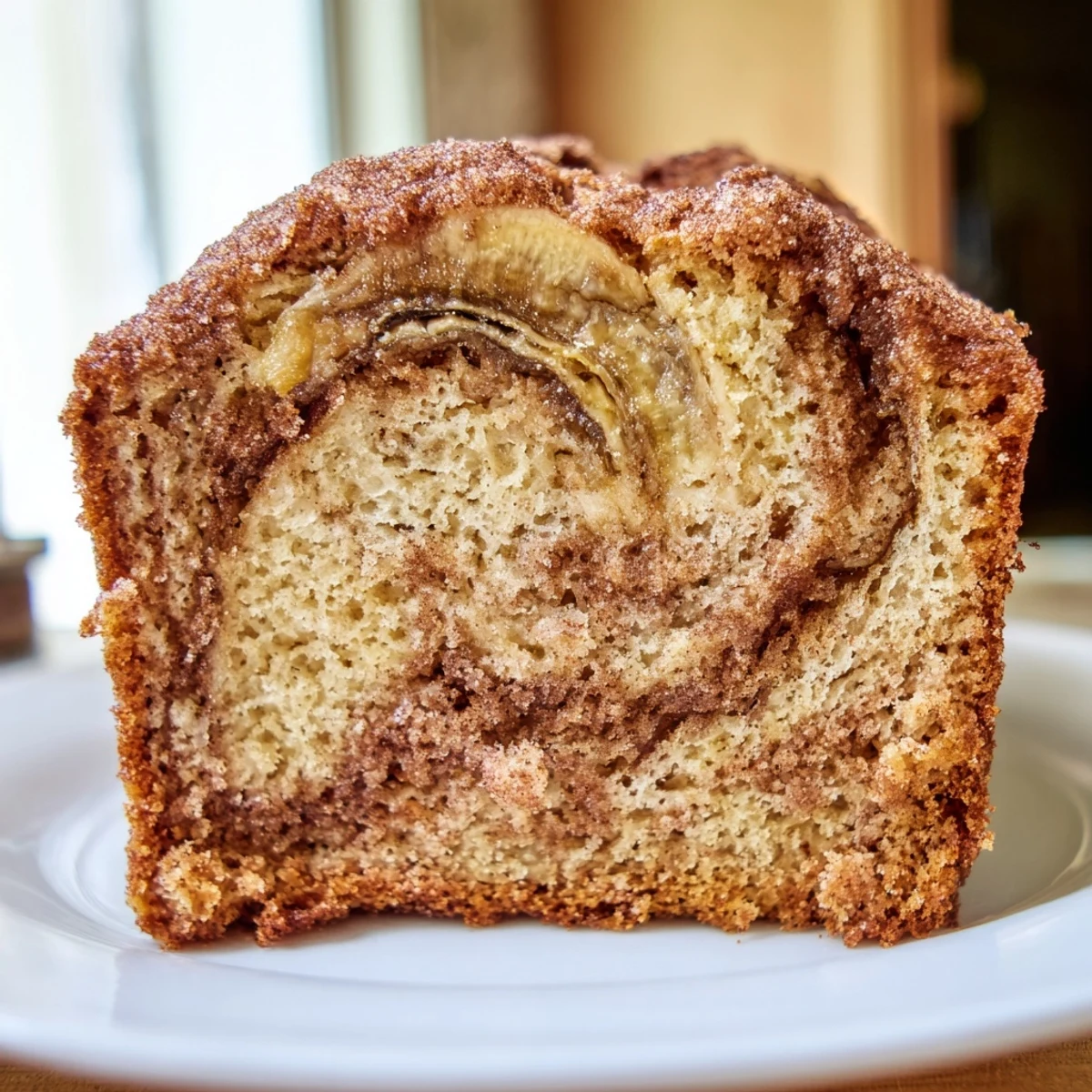 Cinnamon Sugar Swirl Banana Bread