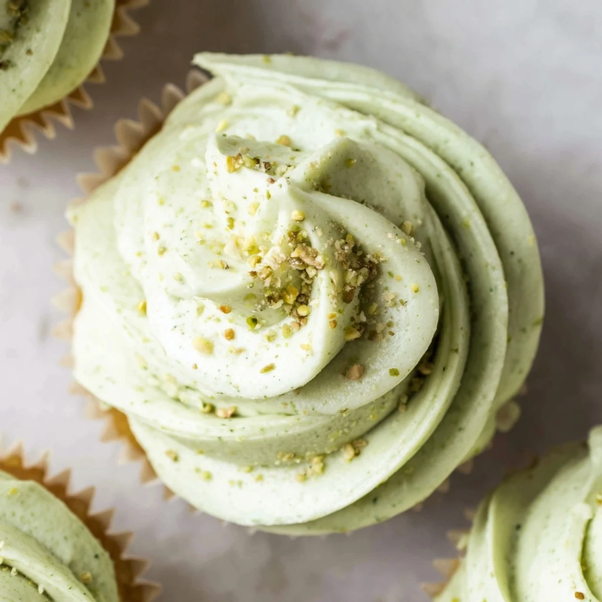 Pistachio Cupcakes with Creamy Buttercream