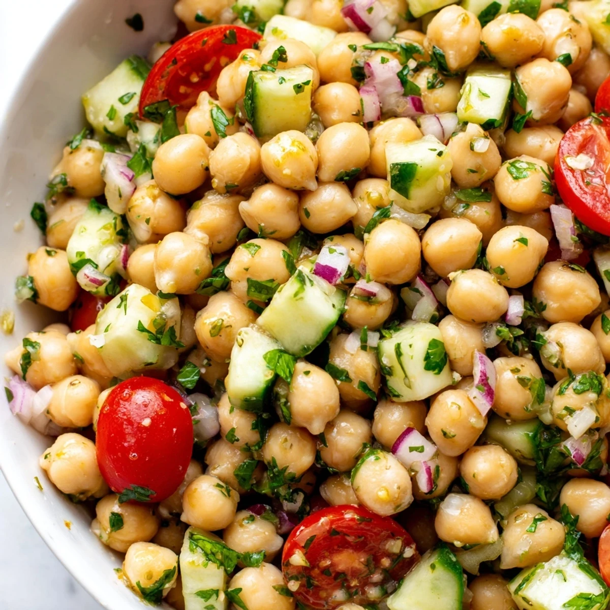 Chickpea Cucumber Salad