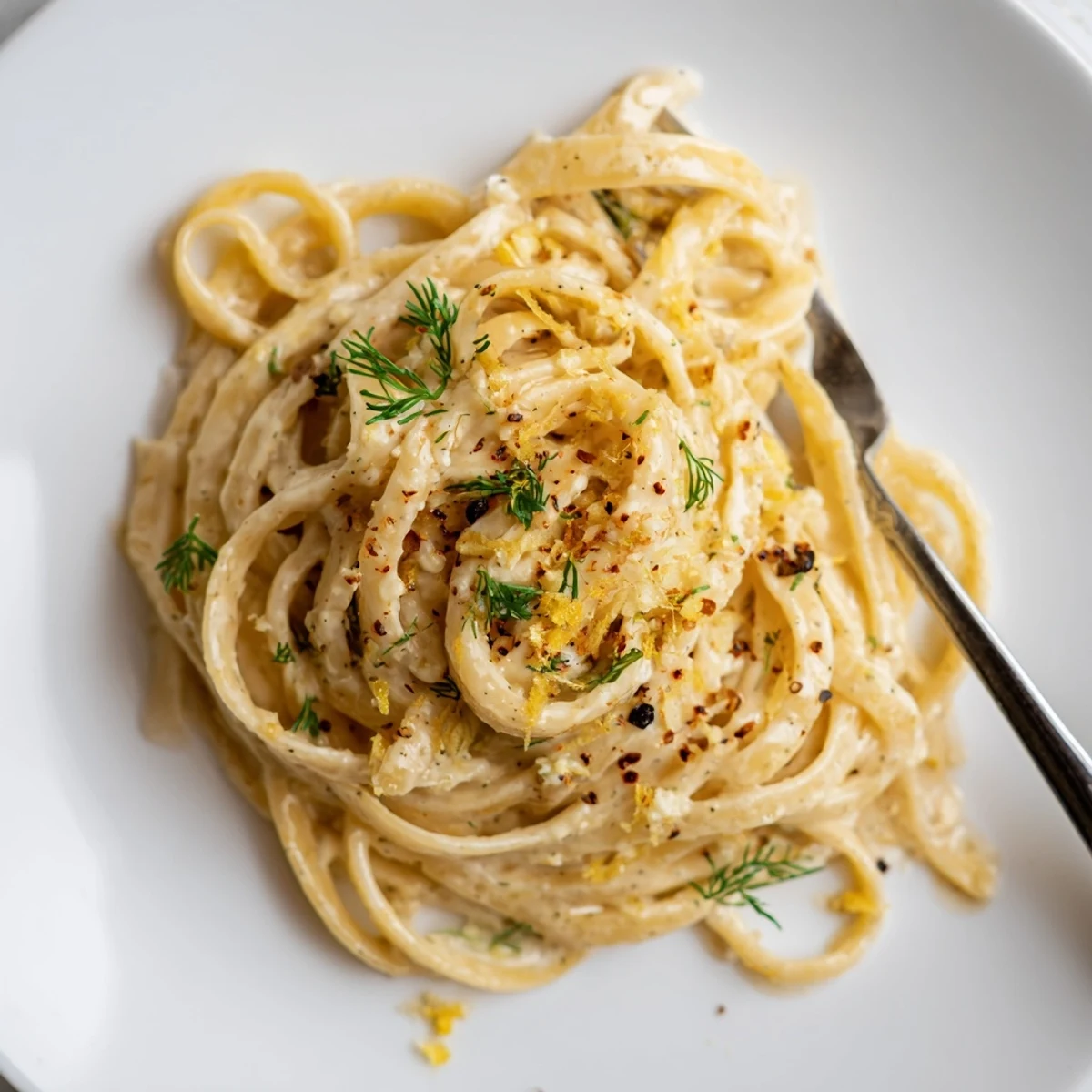 Skillet of Cowboy Butter Pasta served hot with grilled steak slices and herbs