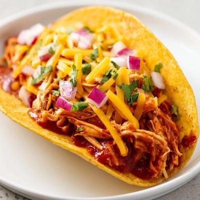Slow Cooker Shredded Chicken Tacos